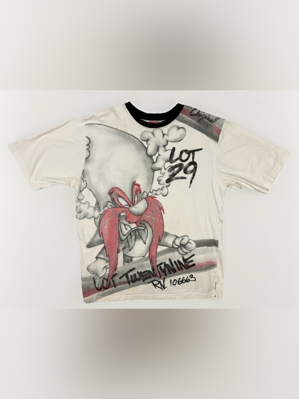 Vintage Lot 29 Shirt Mens XL White Yosemite Sam Looney Tunes Graphic